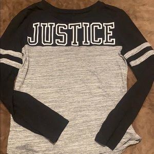 Long sleeve justice jersey tee